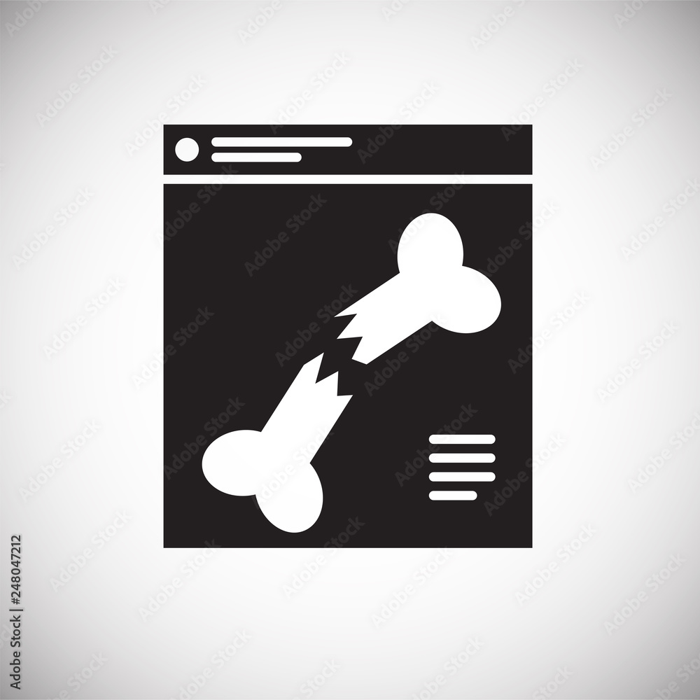 Fototapete x ray icon on white background for graphic and web design, modern simple vector sign. internet conce