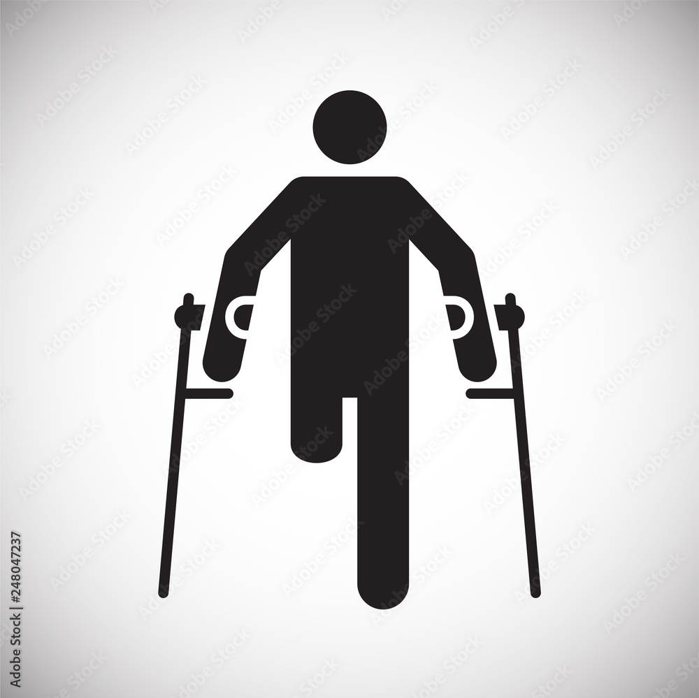 Aufkleber disability icon on white background for graphic and web design, modern simple vector sign. internet 