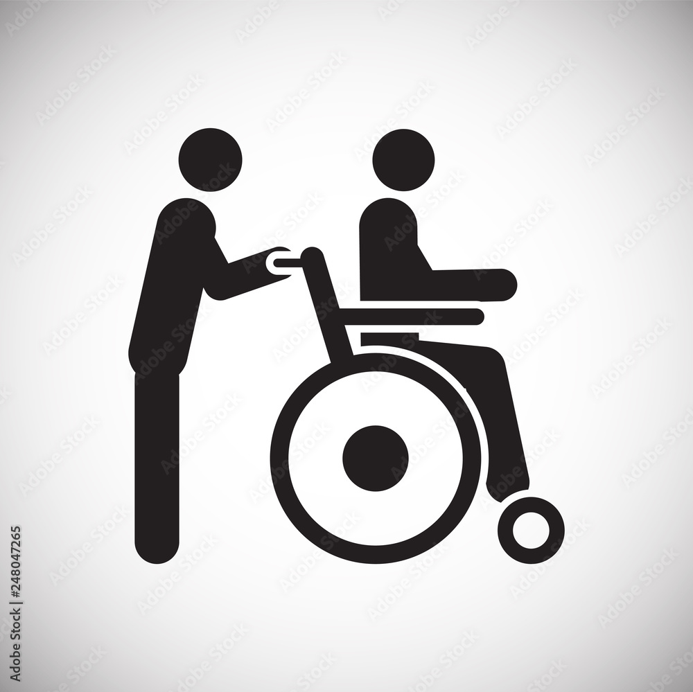 Fototapete disability icon on white background for graphic and web design, modern simple vector sign. internet 