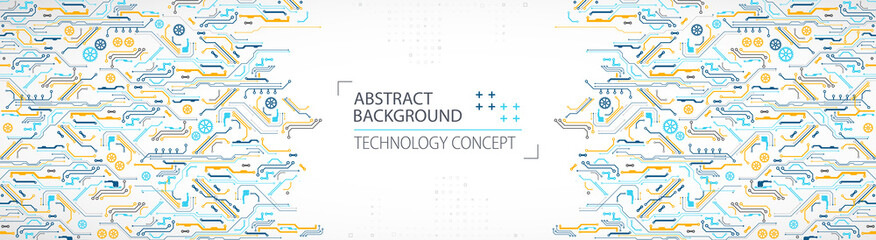 Fototapeta premium Hi-tech digital technology and engineering theme.