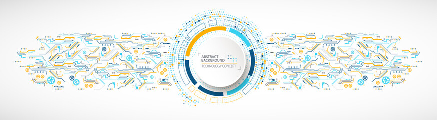 Hi-tech digital technology and engineering theme.