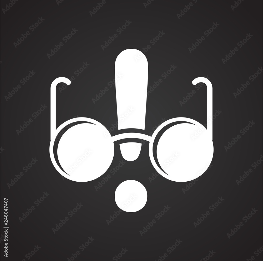 Fototapete blindness icon on black background for graphic and web design, modern simple vector sign. internet c