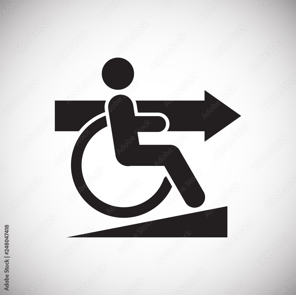 Aufkleber wheelchair lift icon on white background for graphic and web design, modern simple vector sign. inte