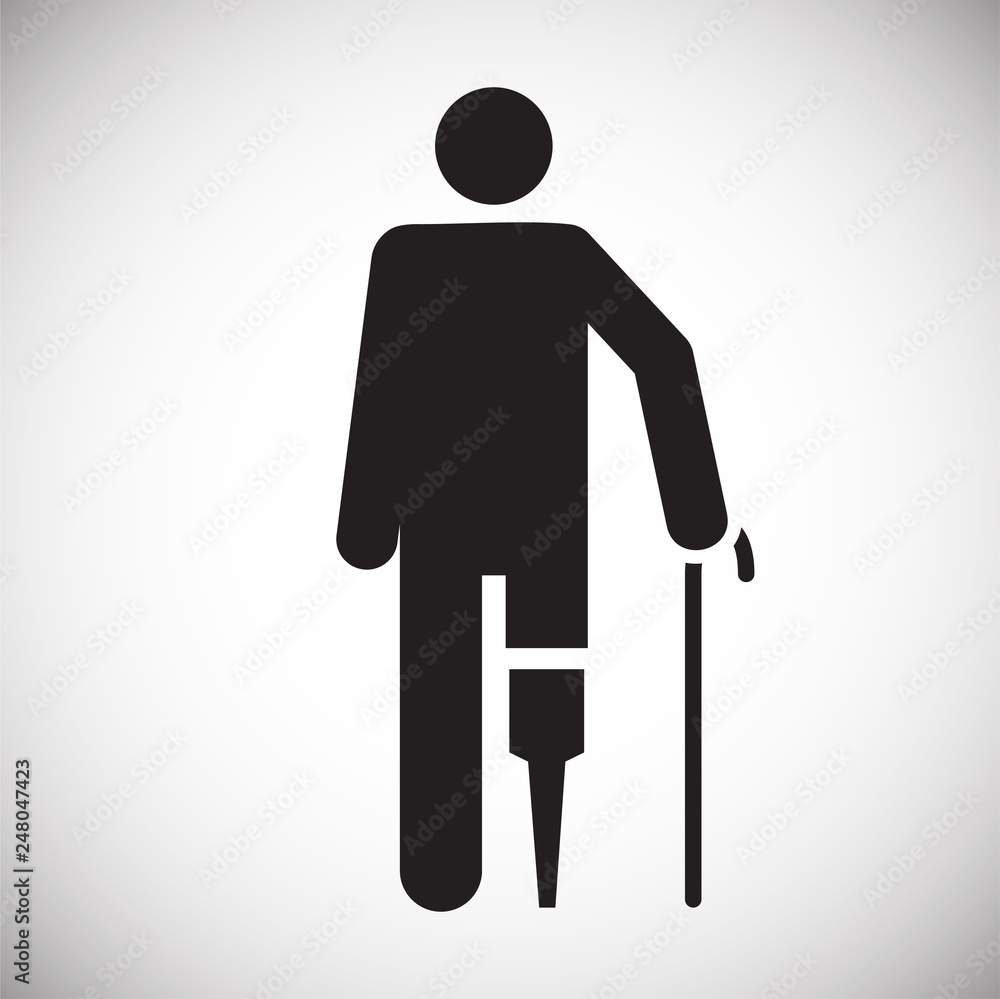 Fototapete disability icon on white background for graphic and web design, modern simple vector sign. internet 
