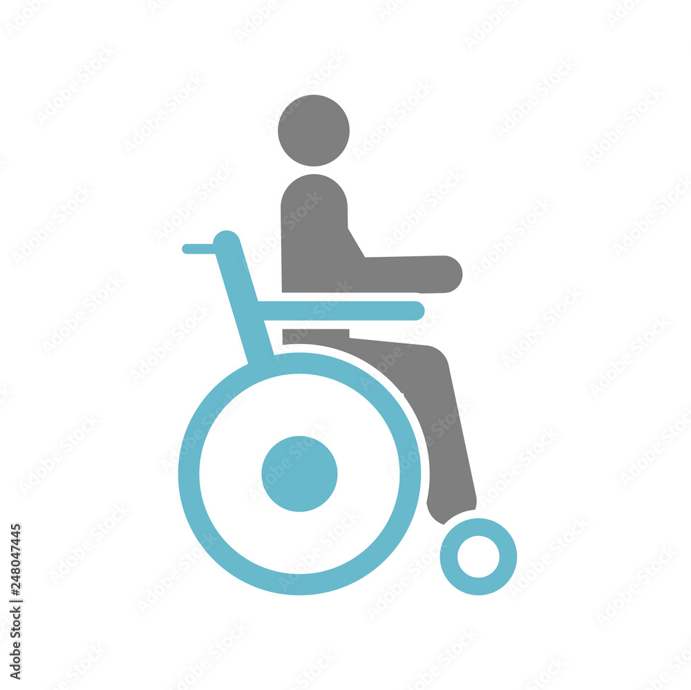 Fototapete disability icon on white background for graphic and web design, modern simple vector sign. internet 