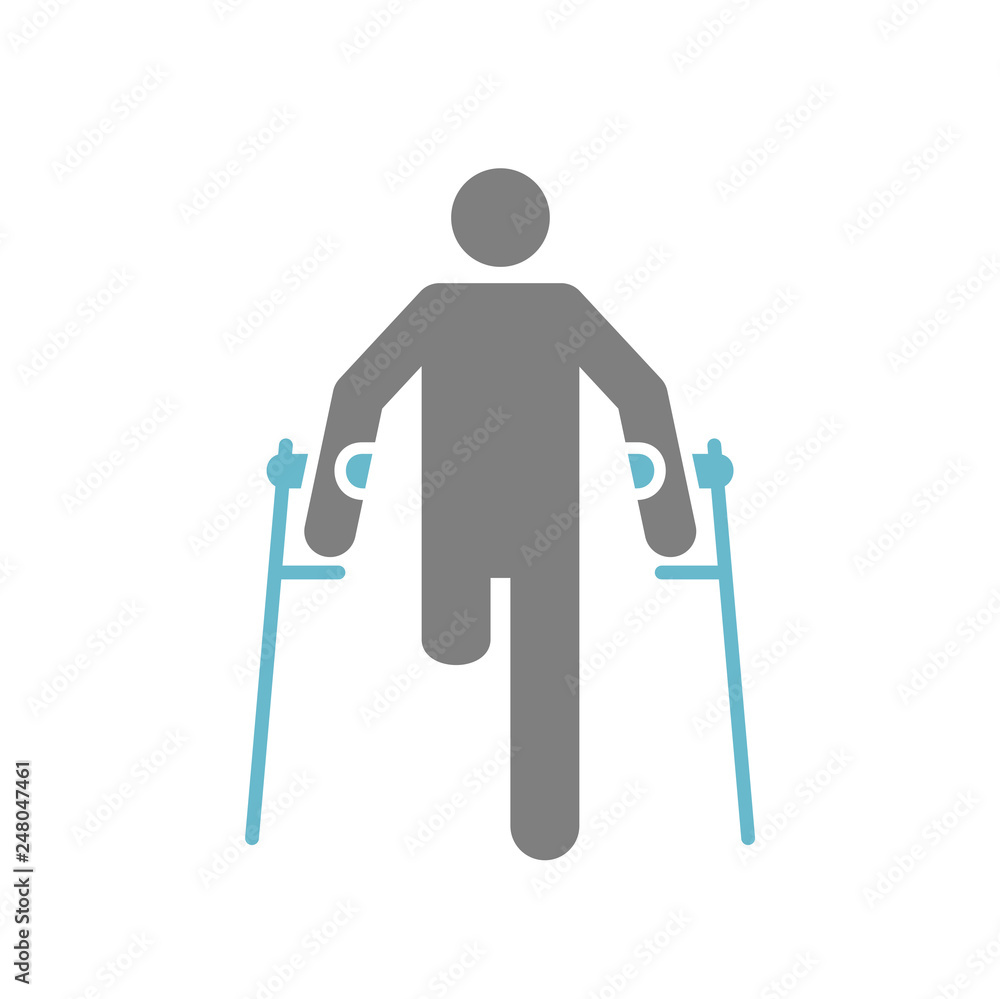 Fototapete disability icon on white background for graphic and web design, modern simple vector sign. internet 