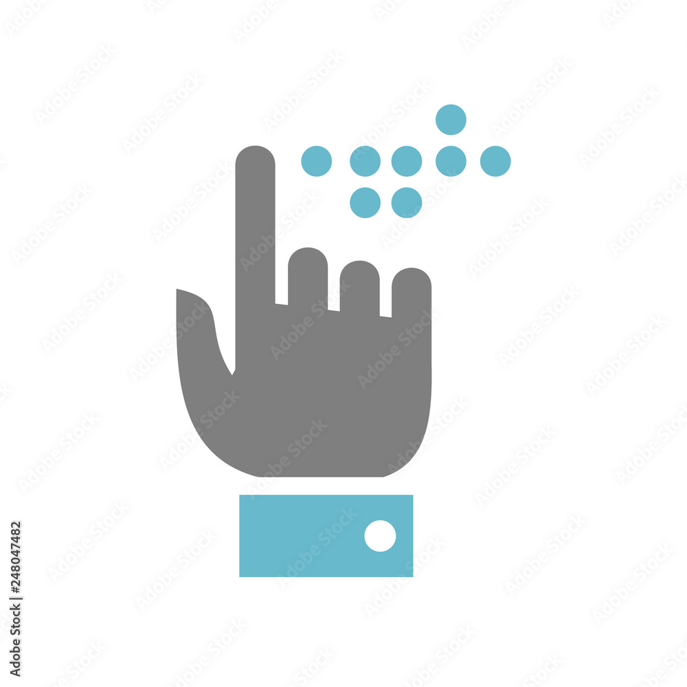Fototapete braille icon on white background for graphic and web design, modern simple vector sign. internet con