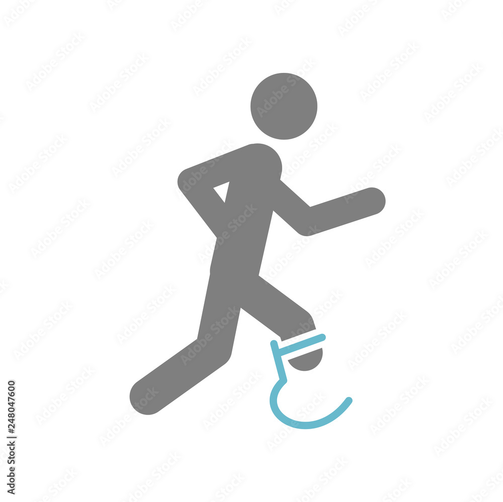 Aufkleber disabled athlete icon on white background for graphic and web design, modern simple vector sign. int