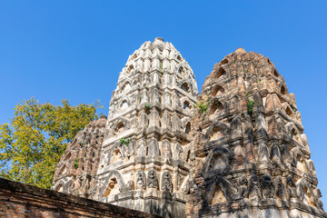 pancharams of the Wat Si Sawai in the Historical Park of Sukhothai, Thailand, Asia