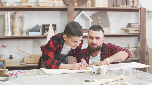 Male parent who has any carpentry experience will be able to share to his child the elementary knowledge of working with wood in wooden workshop.