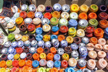 Traditional ashtrays in Djerba, Tunisia