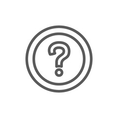 Frequently asked questions, faq line icon.