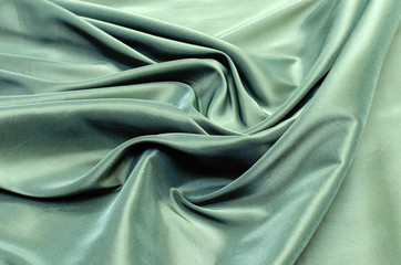 Dark green lining fabric from viscose, acetate and elastane