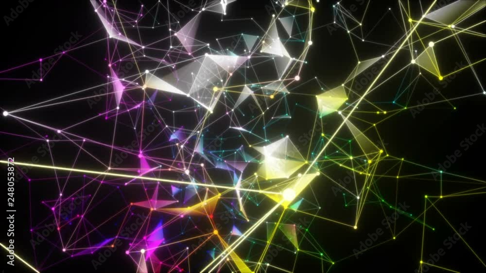 Poster the camera falls into a multi-colored digital frame.abstract technology background footage,concept o