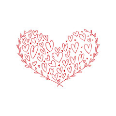 Hand drawn hearts