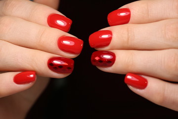beautiful manicure of nails