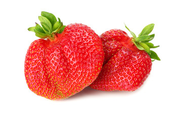 Strawberry isolated on white background. Healthy food.