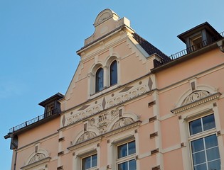 Fototapeta na wymiar Beautiful house in Bergisch Gladbach with stucco