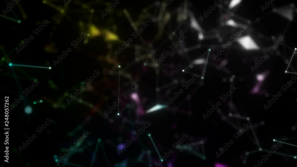 Poster rotating links.abstract futuristic electronic circuit board with neural network and big data - an el