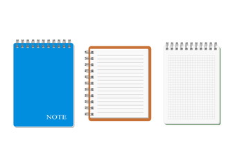 set of spiral notebook and copybook
