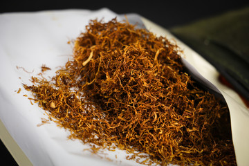 The rolling tobacco in its package