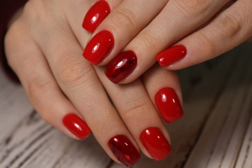 manicure with long nails