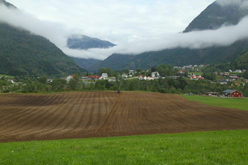General views of the fishing village of Skjolden - Norway