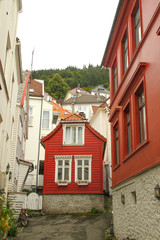 Wooden houses in Norway's second largest city Bergen