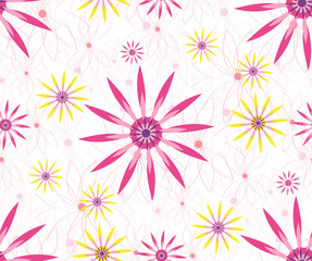 seamless pattern with flowers