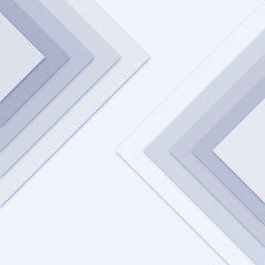 Large monochrome triangles with drop shadows on top of each others, blue hue. Simple abstract pattern for design or background.