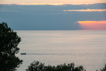 Sunset on ionian coast, Salento, Italy
