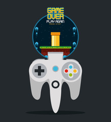 videogame game over concept