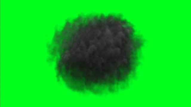 Dark Smoke Fog Dust on green screen