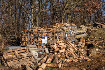 Brennholz Lager