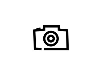 Photographe an old style camera logo design