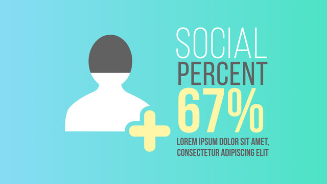 Social Media Percentage Infograph