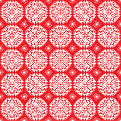 Winter snowflakes seamless pattern