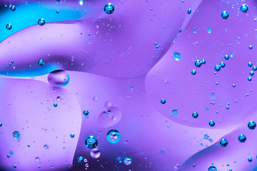 Water and oil bubble background. Macro shot of beautiful Water and oil bubble background , with small and big bubbles