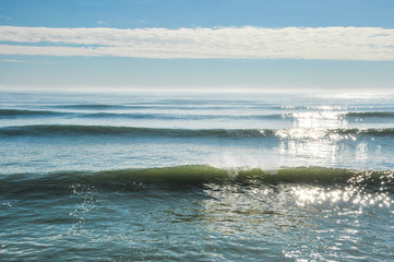 Waves on an otherwise calm ocean