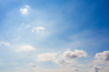 Clouds on a blue sky as background