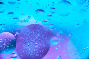 Water and oil bubble background. Macro shot of beautiful Water and oil bubble background , with small and big bubbles