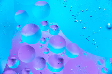 Water and oil bubble background. Macro shot of beautiful Water and oil bubble background , with small and big bubbles