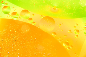 Water and oil bubble background. Macro shot of beautiful Water and oil bubble background , with small and big bubbles