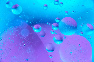 Water and oil bubble background. Macro shot of beautiful Water and oil bubble background , with small and big bubbles