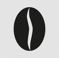 coffee beans  - black vector icon
