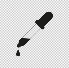 dropper  - black vector icon