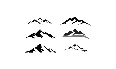Fotobehang peak logo mountain icon © enera