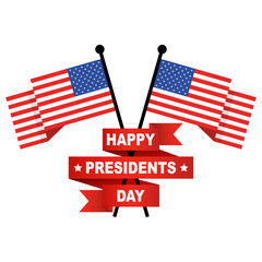 Happy Presidents Day banner. Vector illustration.