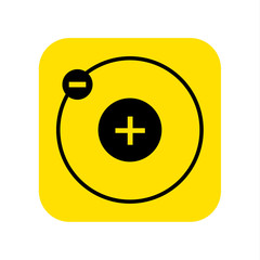 Hydrogen atom icon vector