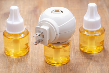Anti-stress and calming plug-in diffuser with two refill bottles. Used for pets, including dogs,...
